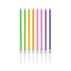 Tall candles Bright Pastel Gold 6 pcs gold