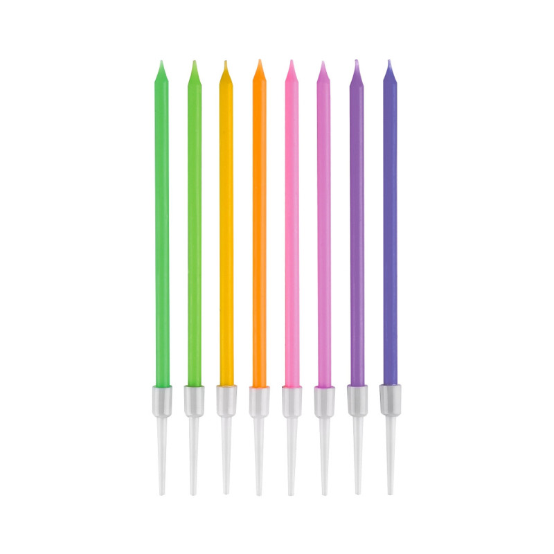 Tall candles Bright Pastel Gold 6 pcs gold