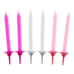 Tall candles Bright Pastel Gold 6 pcs gold