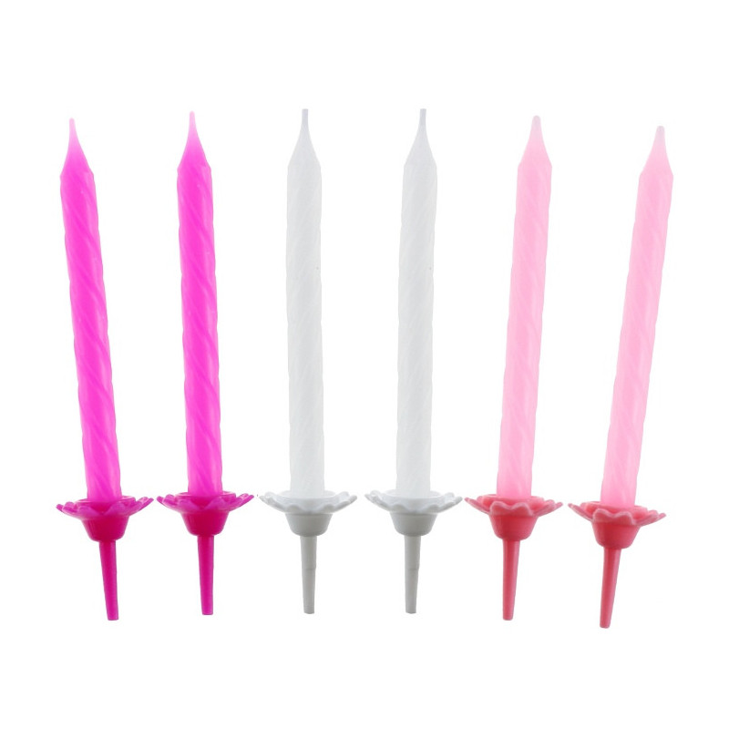 Tall candles Bright Pastel Gold 6 pcs gold