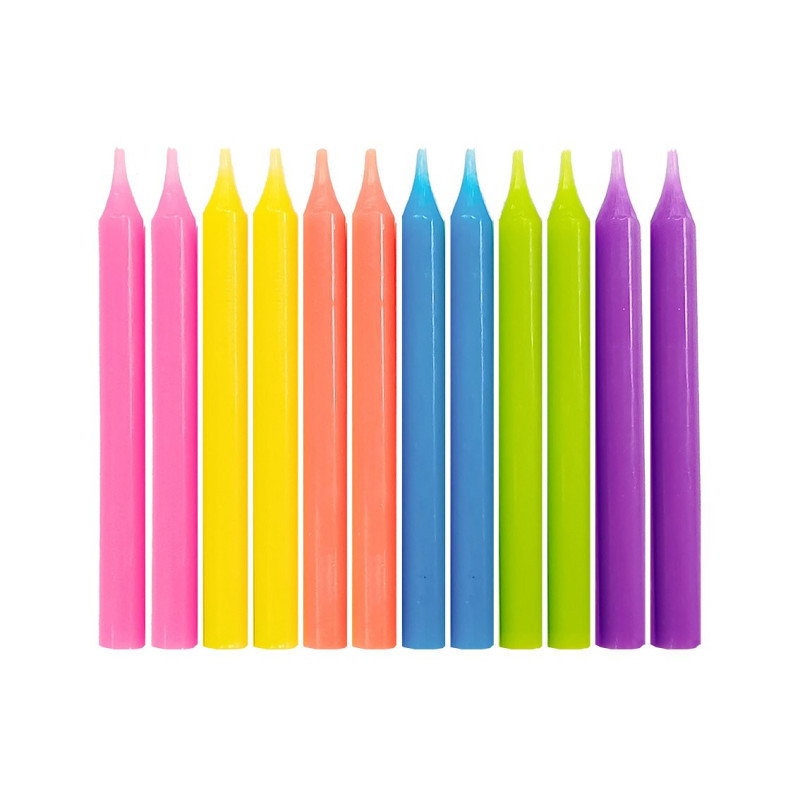 Tall candles Bright Pastel Gold 6 pcs gold