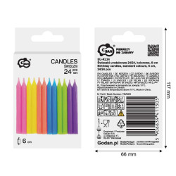 Tall candles Bright Pastel Gold 6 pcs gold