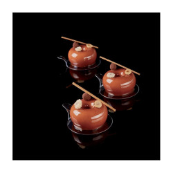 Bankett-Tablett BLACK 9 cm 40 Stück rund