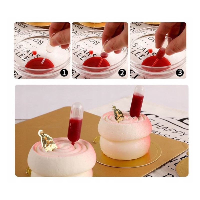 Pipetki do deserów PODŁUŻNE 4 ml x 20 szt. pipety