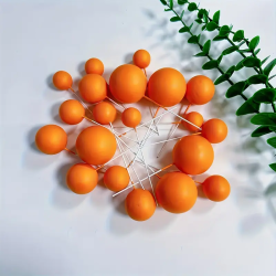 Tortendekorationskugeln, orange, matt, 20 Stück