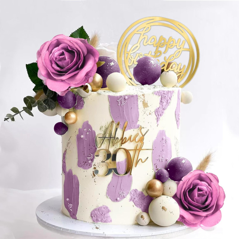 Topper BALLS Purple Matt Cake decoration 20 pcs