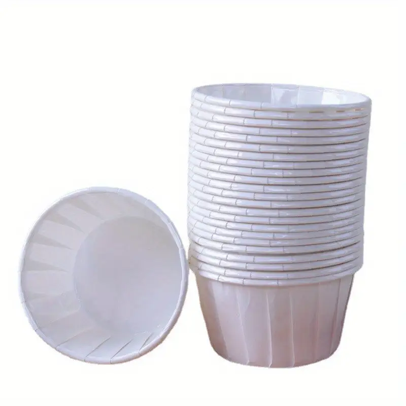 Becher 100 Stk. Weiß Creme 5 x 4 cm