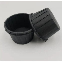 Black cup liner 5 x 4 cm rigid 25 pcs