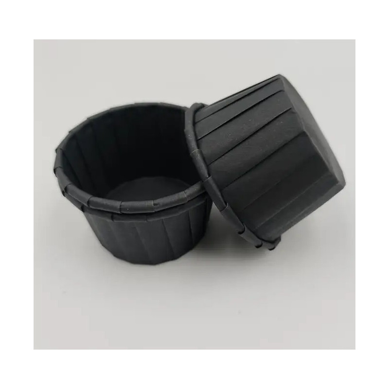 Black cup liner 5 x 4 cm rigid 25 pcs