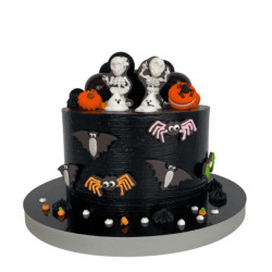 Dekoracja cukrowa Slado Pająki Nietoperze Halloween