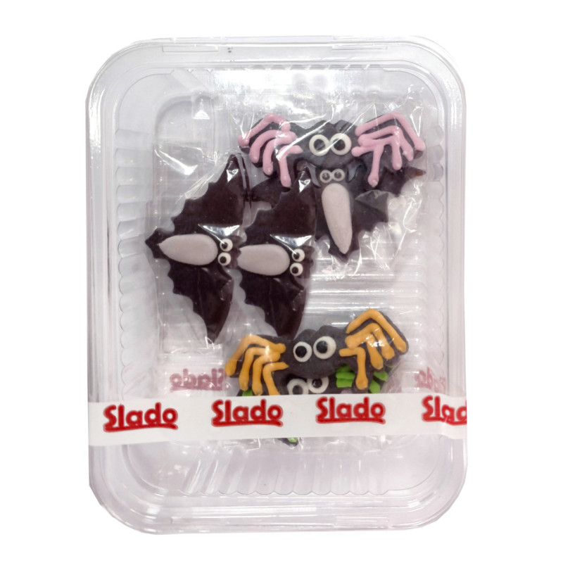 Slado Spiders Bats Halloween sugar decoration