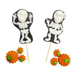 Cukrová dekorácia Slado Skeletons Halloween Pumpkins