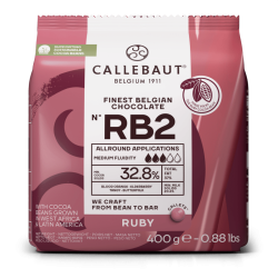 Callebaut chocolate drops RUBY CHOCOLATE 400 g