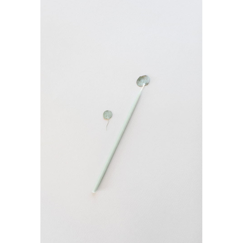 Kalamu Standard Slim Sage Kerzen, 15 cm, 10 Stück