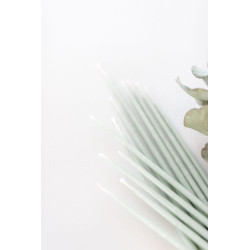 Weiße gepunktete hohe Kerzen 6 Stk.