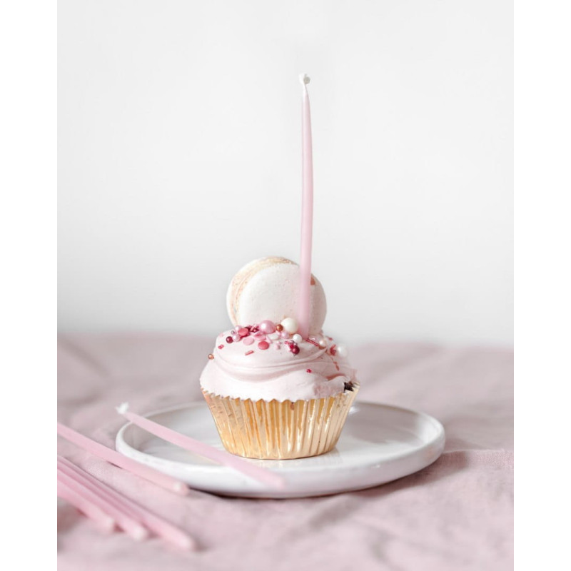 Kalamu Standard Slim Candles Light Pink 15 cm 10 pieces
