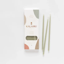Svíčky Kalamu Standard Slim Sage 15 cm 10 kusů