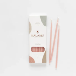 Свечи Kalamu Standard Slim, светло-розовые, 15 см, 10 штук.