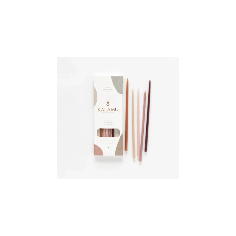 Kalamu Standard Slim Boho Pink Kerzen 15 cm 10 Stück