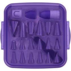 Wilton Deluxe set of piping tips, nail, accessories 46 pieces