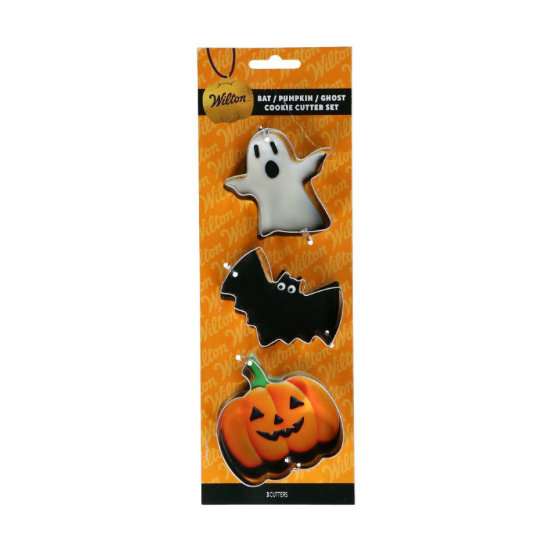 Foremka do ciastek Halloween Duch Nietoperz, Dynia 3 szt Wilton