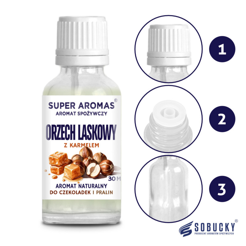 Aromat Sobucky KARMELOWY ORZECH LASKOWY 30 ml naturalny