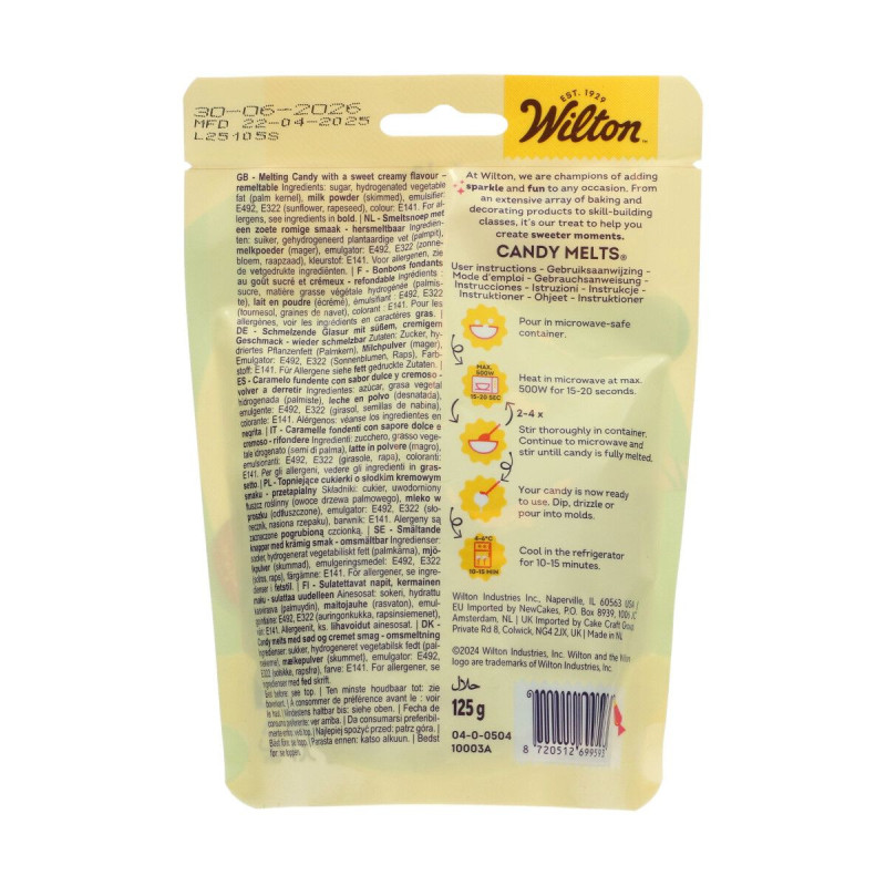 Wilton Candy Melts chocolate drops SNOW WHITE