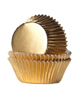 Papilotki HoM 24 szt Foliowane ZŁOTE