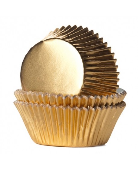 Papilotki HoM 24 szt Foliowane ZŁOTE