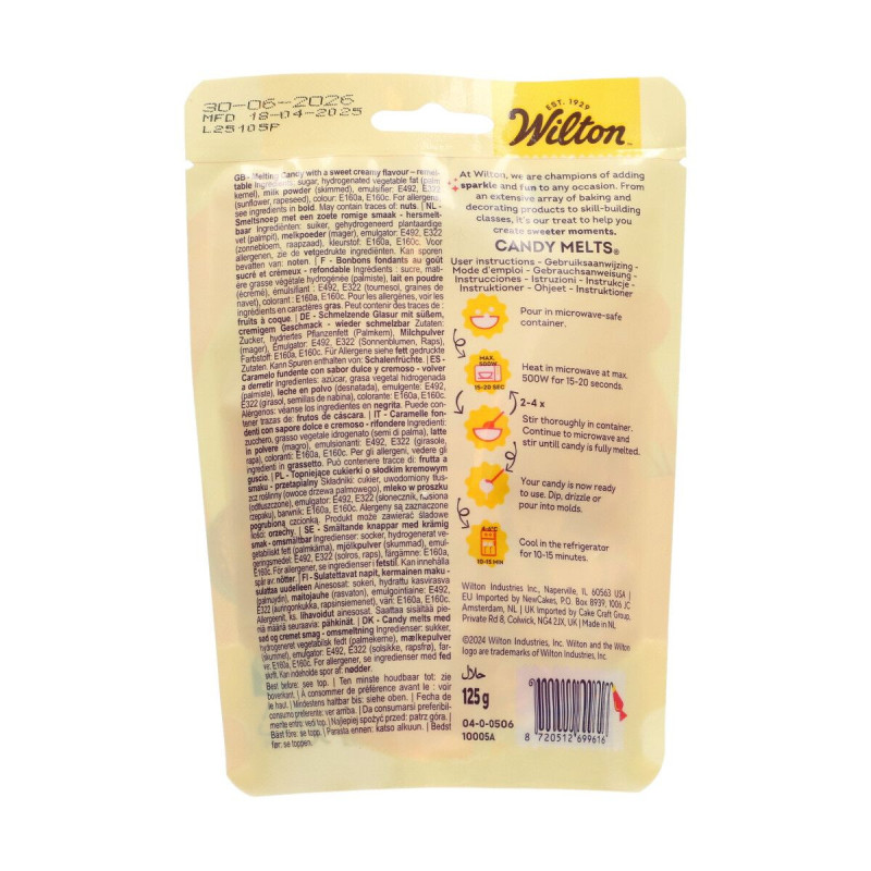 Wilton Candy Melts chocolate drops SNOW WHITE
