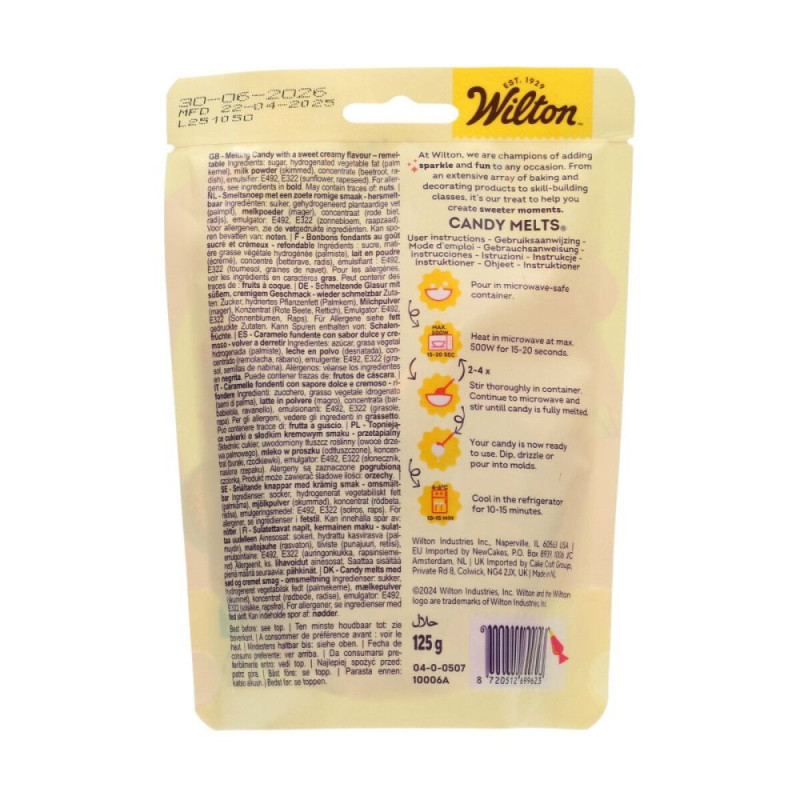 Wilton Candy Melts chocolate drops SNOW WHITE