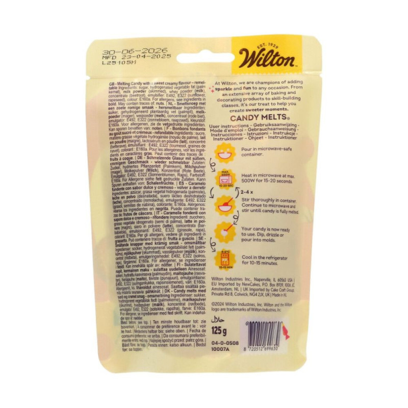 Wilton Candy Melts chocolate drops SNOW WHITE