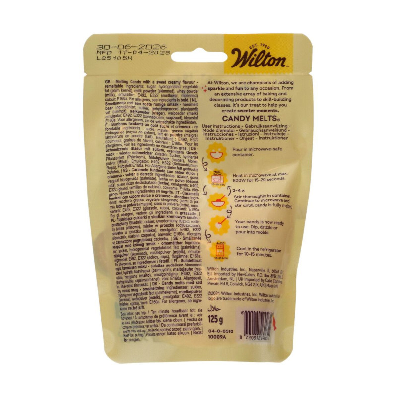 Wilton Candy Melts chocolate drops SNOW WHITE
