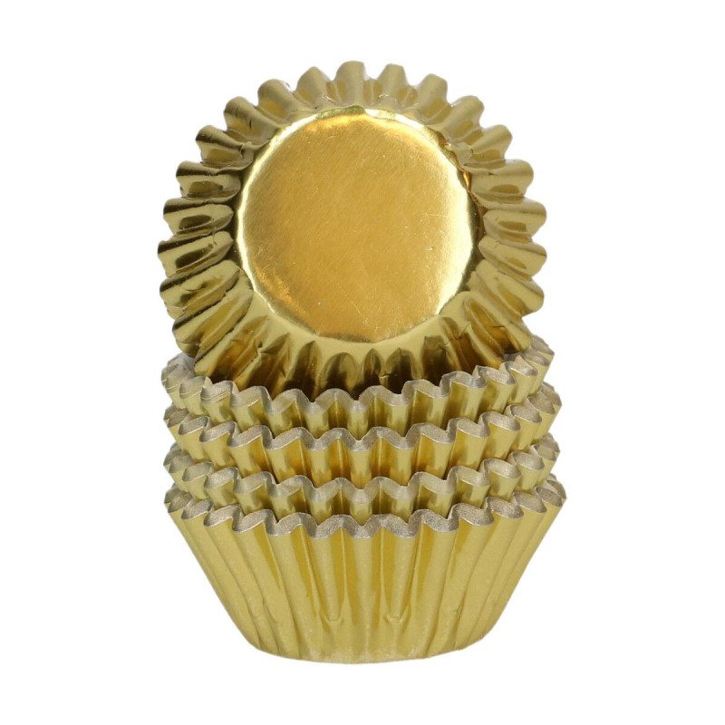 Wilton cupcake liners 160 pcs. MINI foiled GOLD
