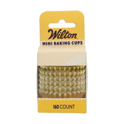 Wilton cupcake liners 160 pcs. MINI foiled GOLD