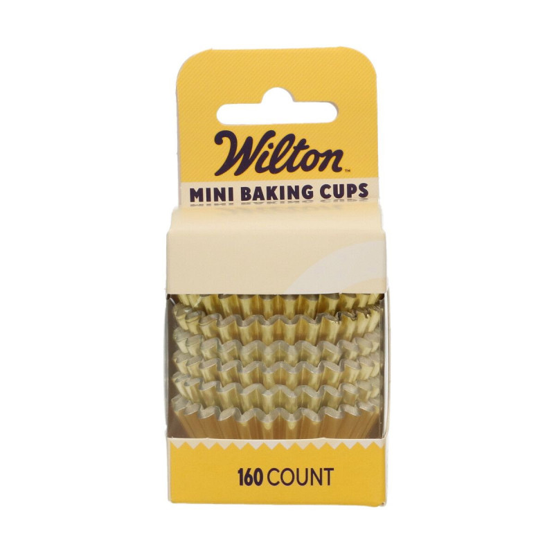 Wilton cupcake liners 160 pcs. MINI foiled GOLD