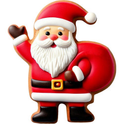 Wilton Christmas Santa Claus cookie cutter with bag 10 cm