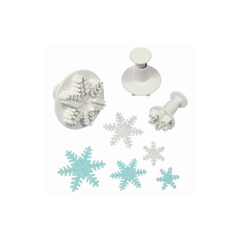 Wilton plunger cutters 3 pcs. SNOWFLAKES
