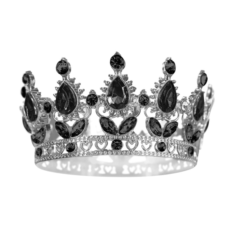 Topper KORONA Ozdoba na tort Czarna 10 cm