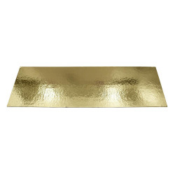 Goldener, dünner rechteckiger Tortenunterlage 27x12 cm Mohnkuchentarte