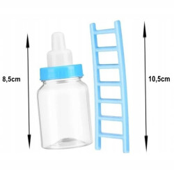 Topper KULE Baby Boy Błękitny butelka miś Zestaw na tort