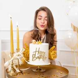 Topper KORONA MINI Cyrkonie Ozdoba na tort