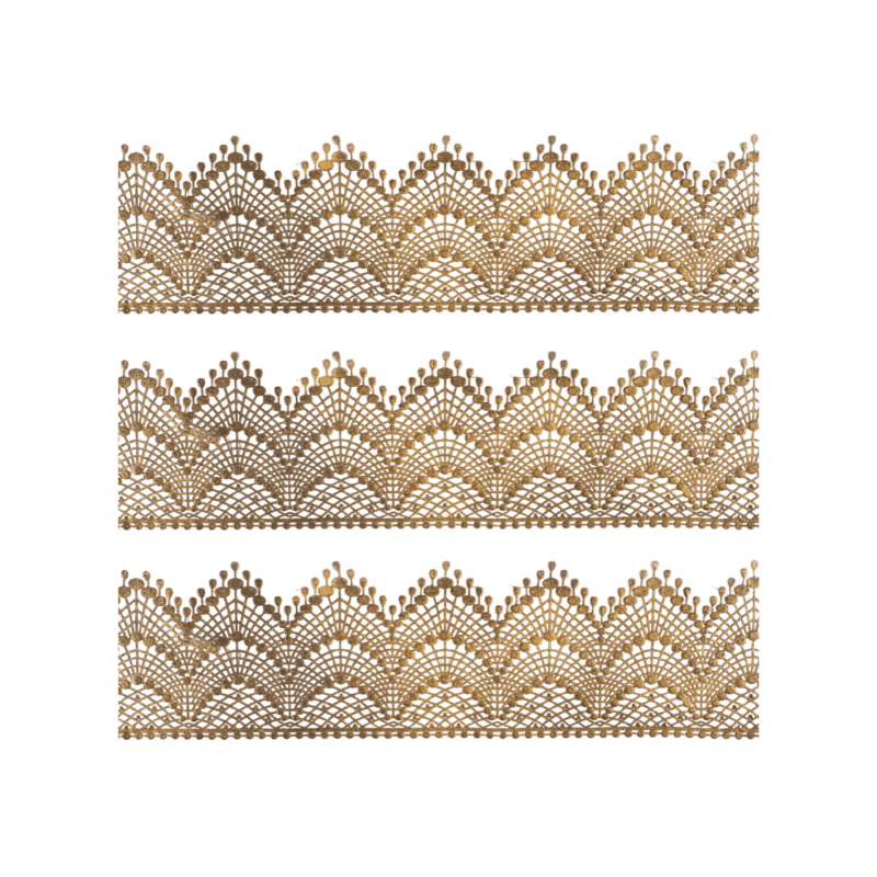Koronka cukrowa 01 Slado gotowa 3 x 38 cm Złota