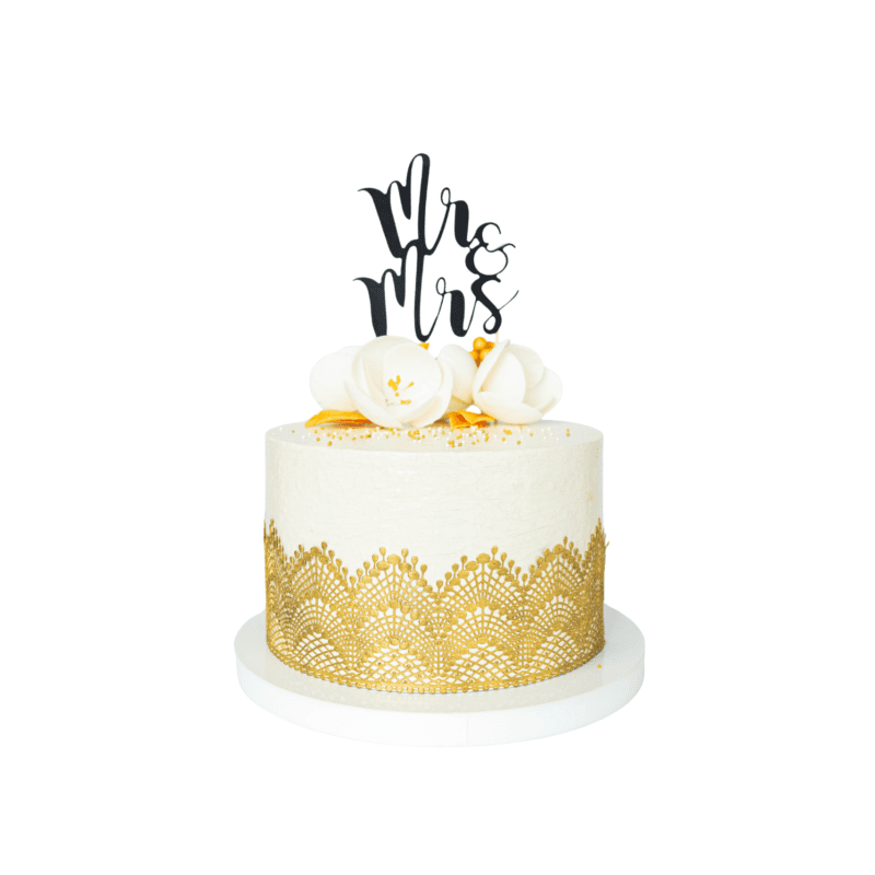 Koronka cukrowa 01 Slado gotowa 3 x 38 cm Złota