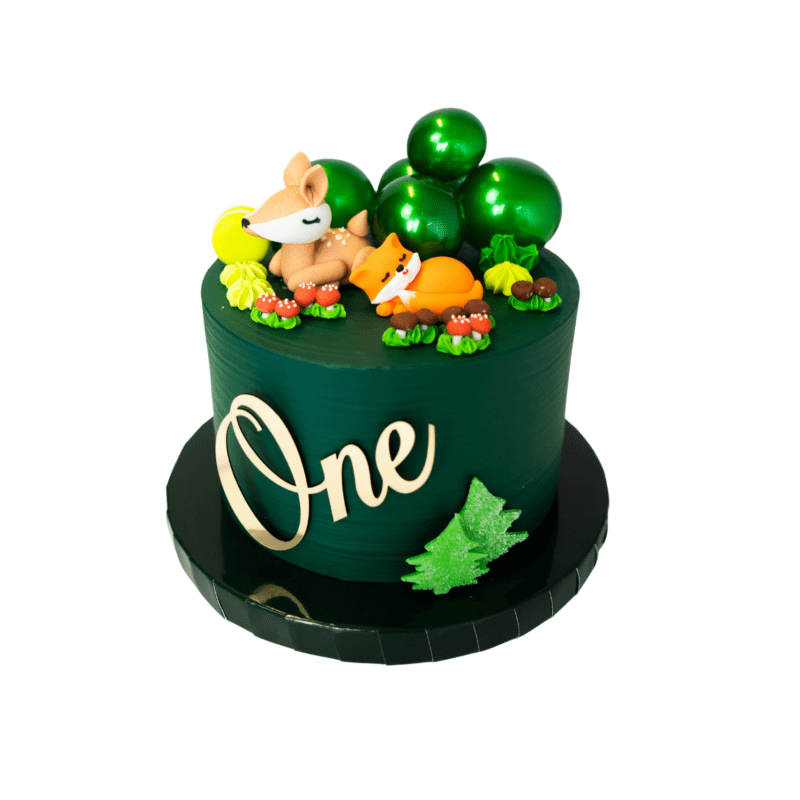 Topper na bok tortu One złoty akrylowy