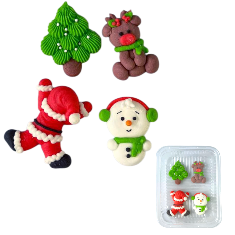 Sugar decoration Slado Rudolf Santa Claus Snowman Christmas tree