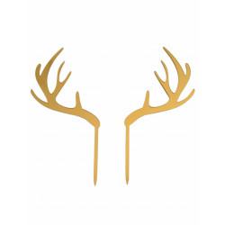Rentier Hörner Gold Topper
