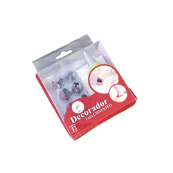 Set mit 9 Spritztüllen, Adapterbeutel