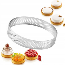 Rant perforowany do tarty 8 cm Tartaletki ring obręcz