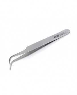 Curved metal tweezers